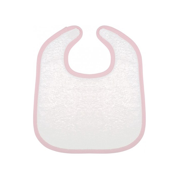 Bavoir rose à personnaliser
