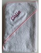 Sortie de bain rose personnalisé prénom Calie