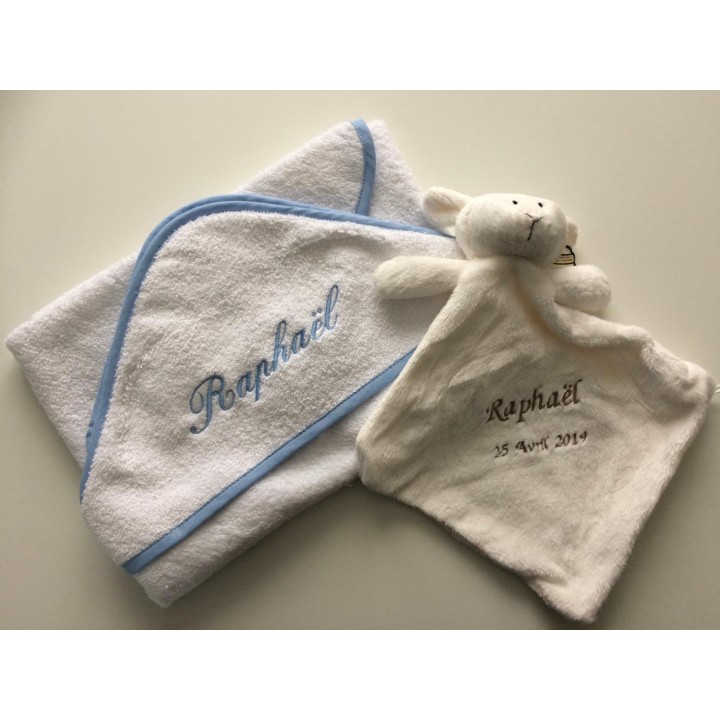 Ensemble de sortie de bain & peluche personnalisés associés
