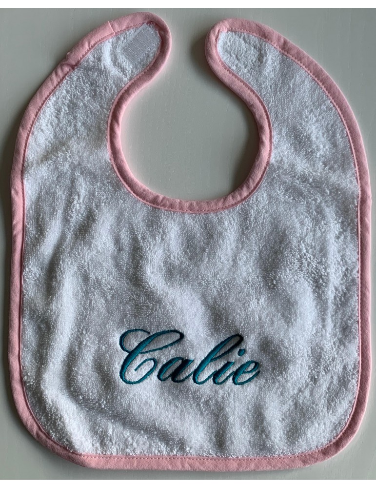 Ensemble Personnalise Bavoir Eponge Sortie De Bain Eponge Bebe Rose