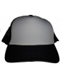 Casquette trucker blanche à visière noire à personnaliser
