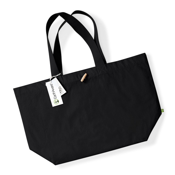 Sac shopping noir à personnaliser