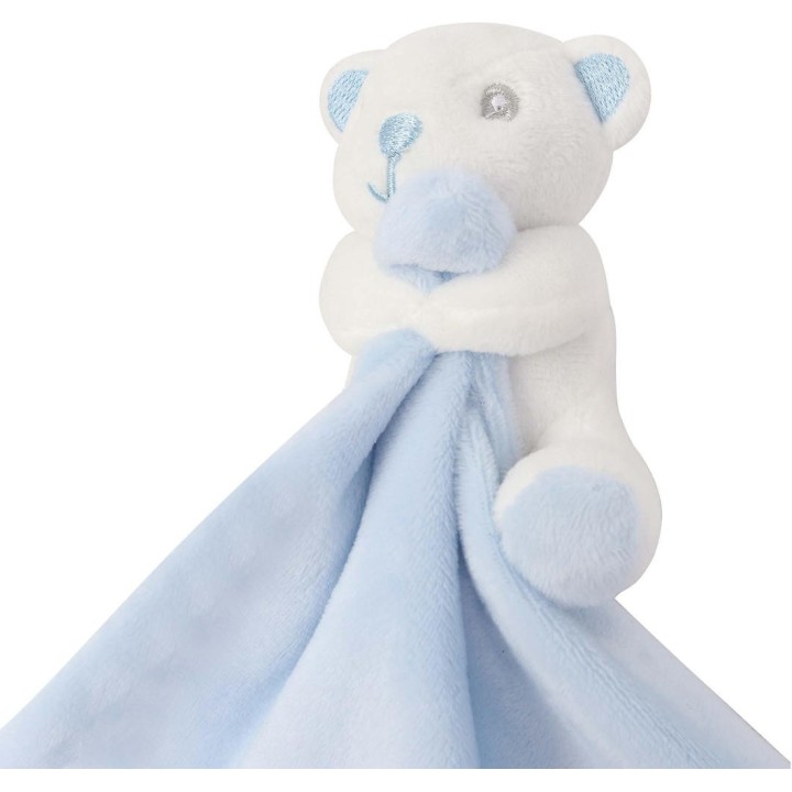 Doudou Ourson Bleu Personnalisé avec Prénom | Brodé en Bretagne