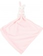 Doudou lapin rose avec hochet personnalisable