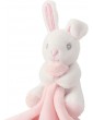 Doudou personnalisable avec tête de lapin rose
