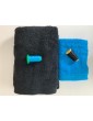 Ensemble noir, bleu turquoise