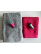 Ensemble gris clair, fushia
