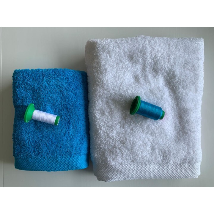 Ensemble blanc, turquoise