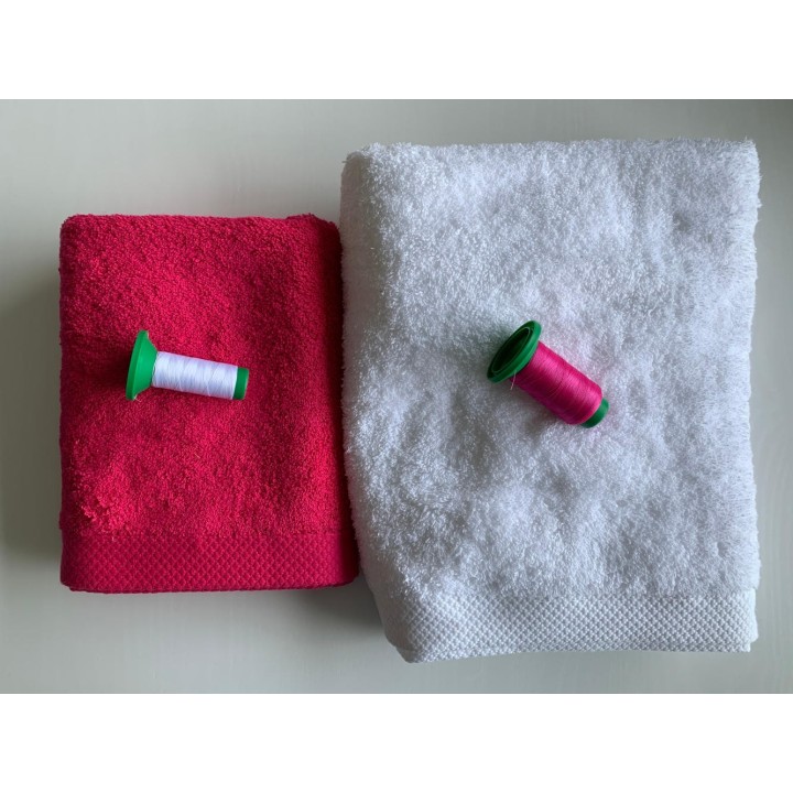 Ensemble blanc, fushia