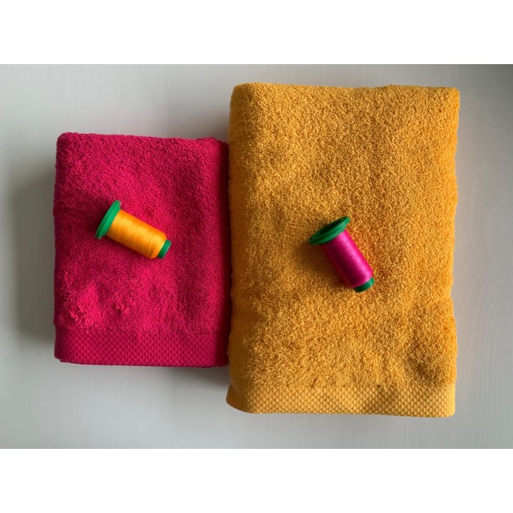 Ensemble jaune soleil, fushia