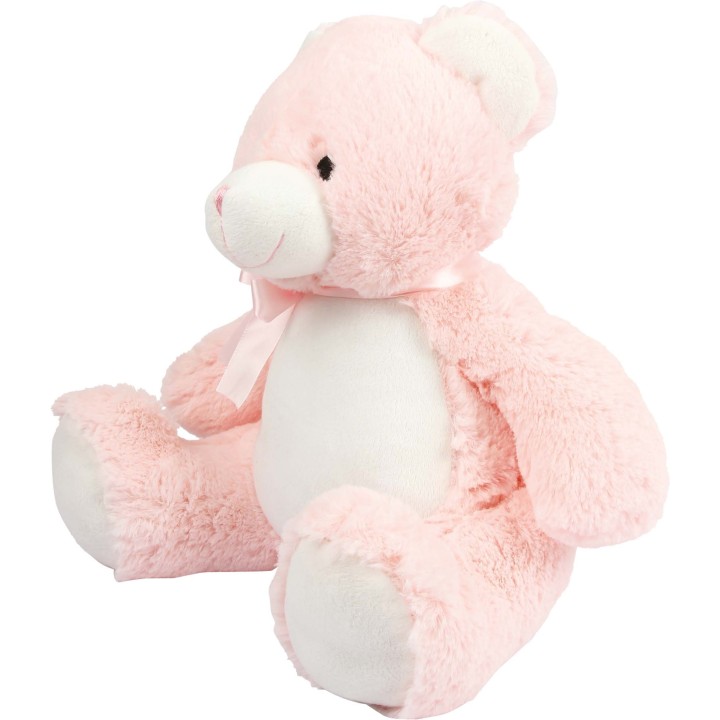 Peluche ourson rose personnalisée prénom, un cadeau original !