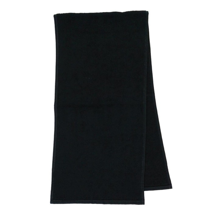 Serviette de sport noire à personnaliser