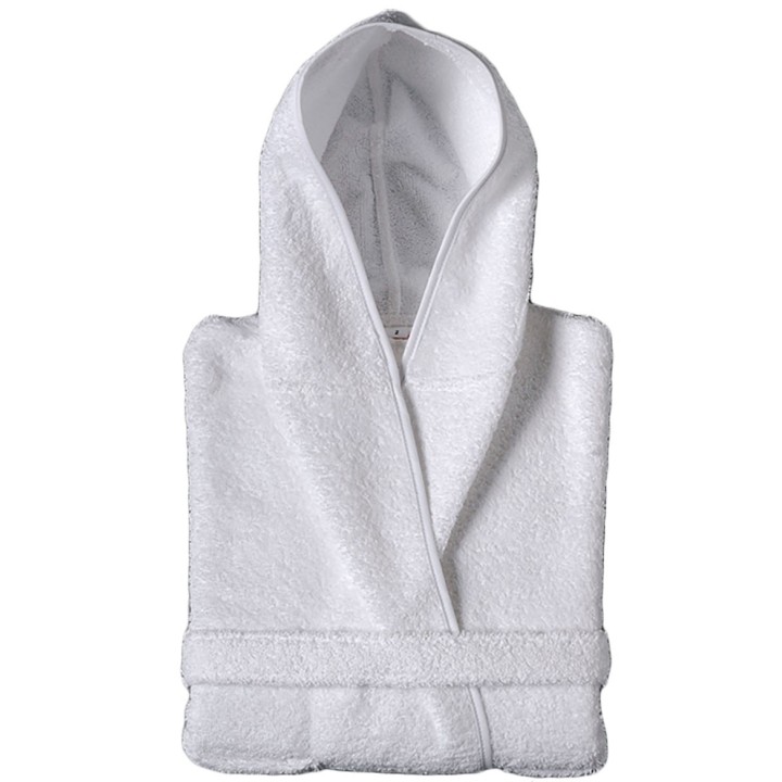 Peignoir capuche blanc bébé à personnaliser