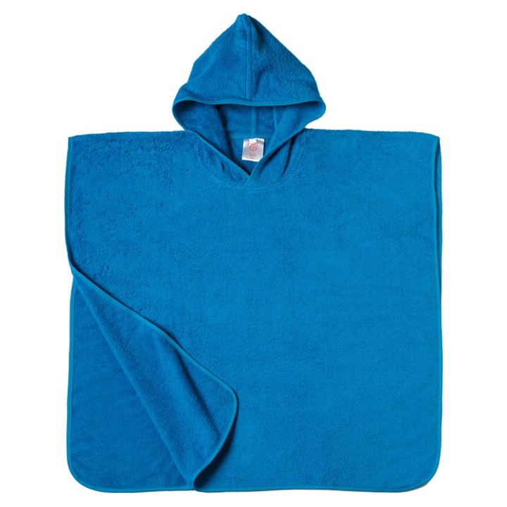 Poncho de bain bleu turquoise à personnaliser