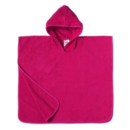 Poncho de bain fuchsia enfant à personnaliser
