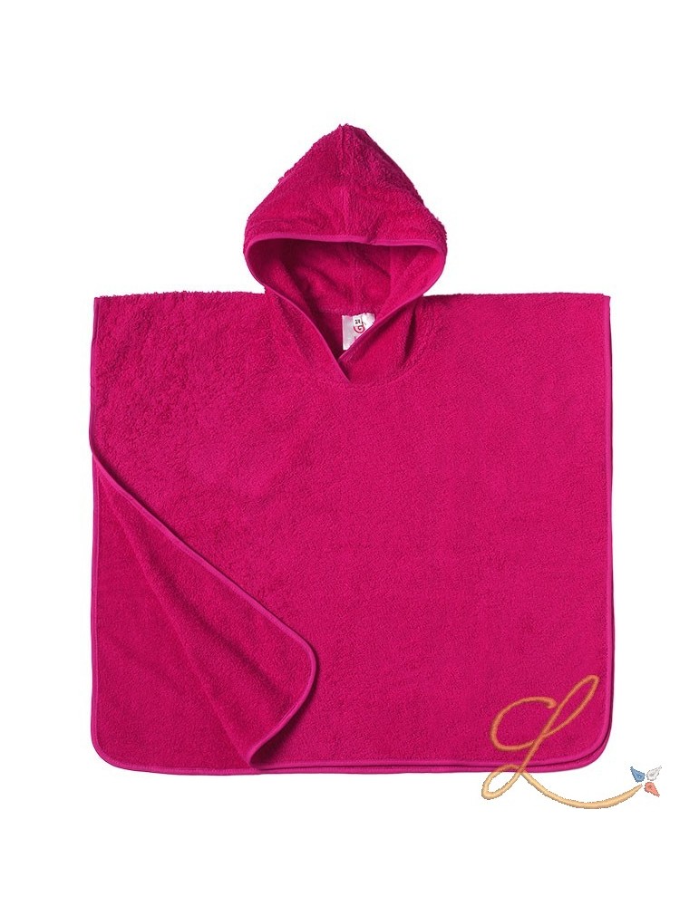 Poncho fushia enfant à personnaliser Poncho fushia enfant à personnaliser