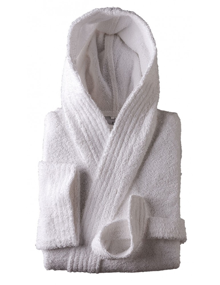 Peignoir capuche blanc enfant à personnaliser