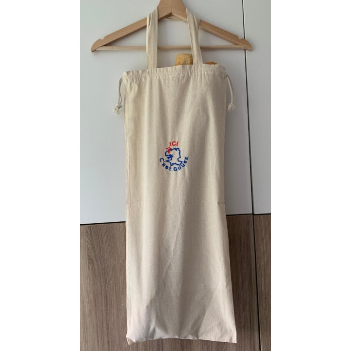sac à pain personnalisé logo Ici c'est Gouez