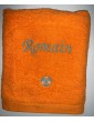 Maxi Drap De Bain Orange Personnalisé | Maxi douceur !