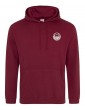 Sweat-shirt à capuche burgundy unisex FC Drennecois personnalisable