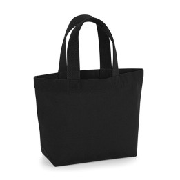 Mini tote bag noir à personnaliser