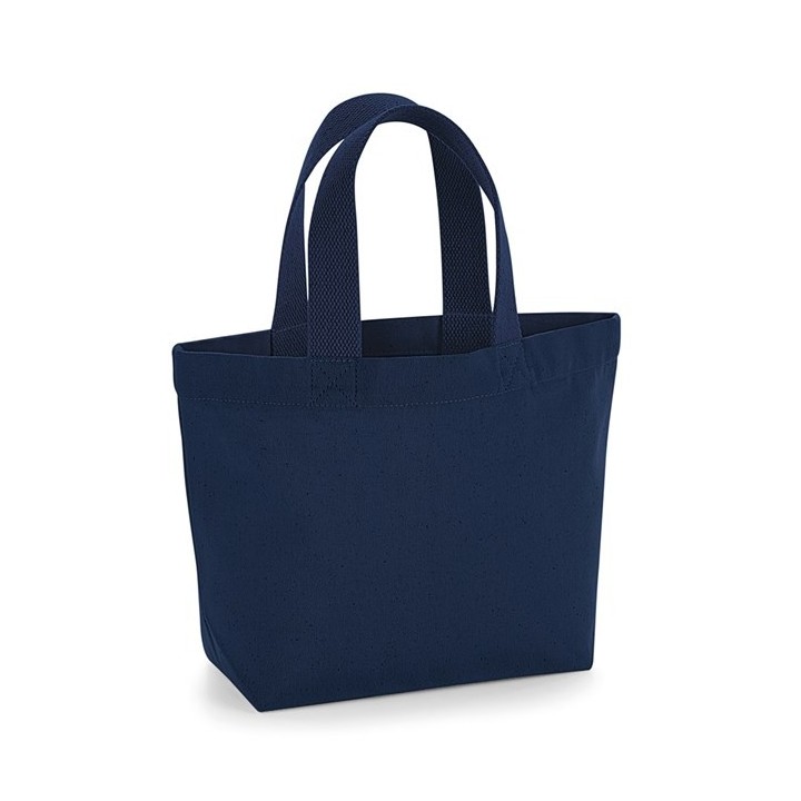 Mini tote bag bleu marine à personnaliser