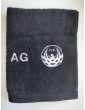 Maxi Drap de bain noir avec broderie FCD et initiales personnalisées