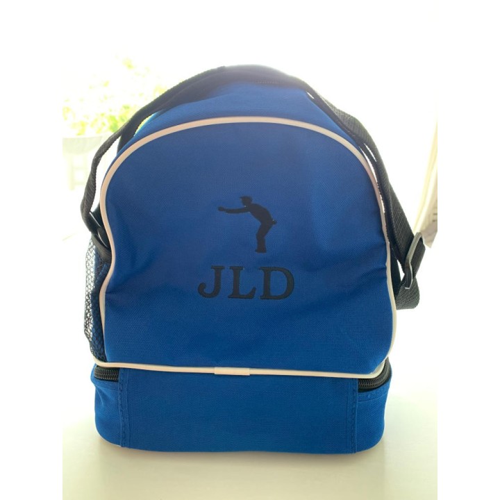 Sac de pétanque bleu royal personnalisé avec initiales JLD
