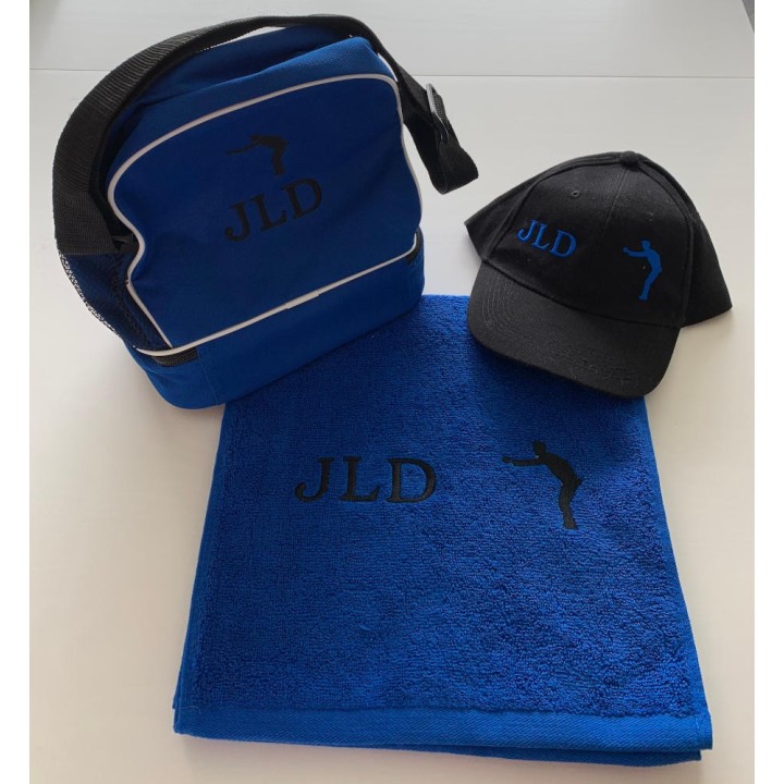 Ensemble personnalisé de pétanque avec sac, casquette et serviette de sport