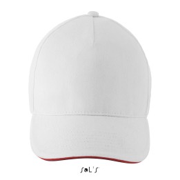 Casquette tricolore unisexe blanche à personnaliser