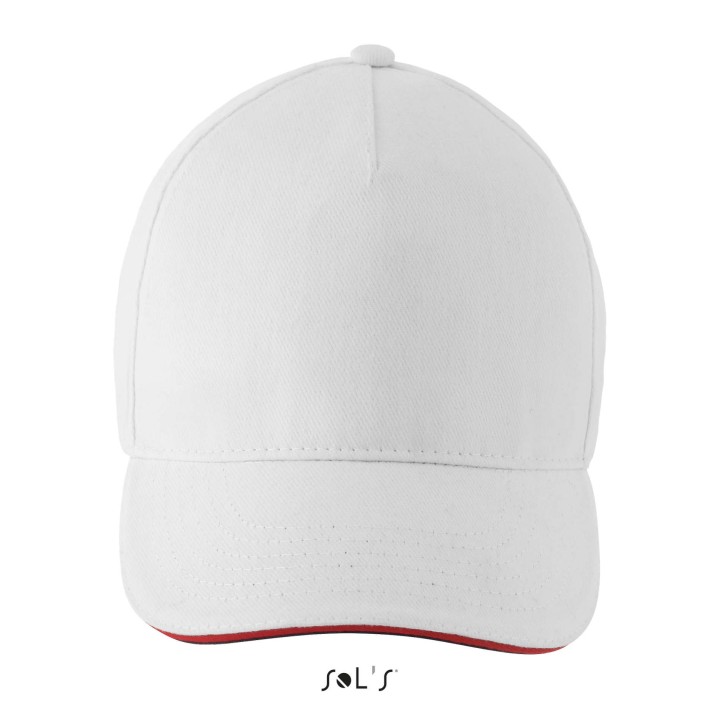Casquette tricolore unisexe blanche à personnaliser