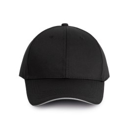 Casquette sandwich noir/silver à personnaliser