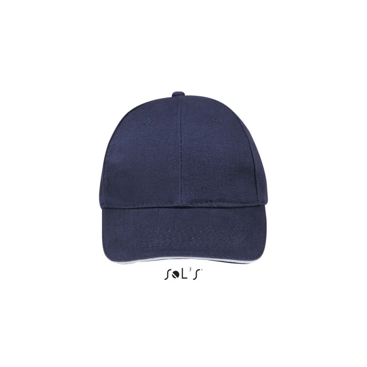 Casquette bleu marine 6 panneaux à personnaliser