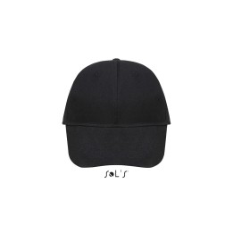 Casquette noire 6 panneaux à personnaliser