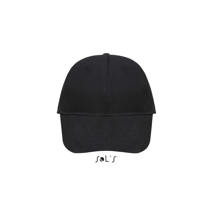 Casquette noire 6 panneaux à personnaliser
