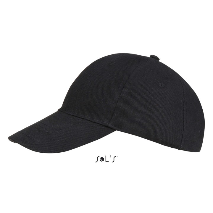 Casquette Personnalisée Noire 6 panneaux, Pour la Simplicité !