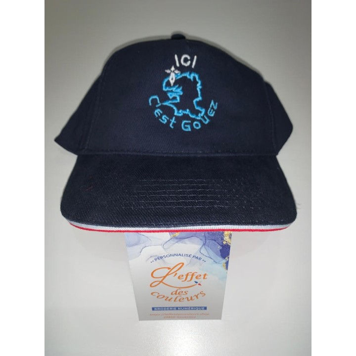 Casquette bleu marine personnalisée Finistère Gouesnou