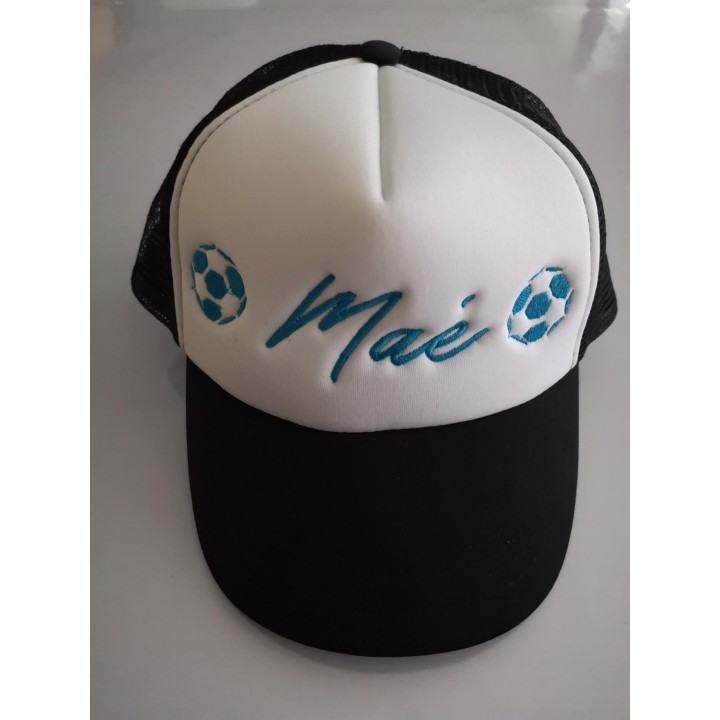 Casquette trucker personnalisée prénom et motif ballon de football