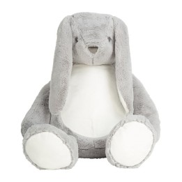 Peluche géante lapin gris à personnaliser