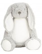 Peluche lapin gris à personnaliser