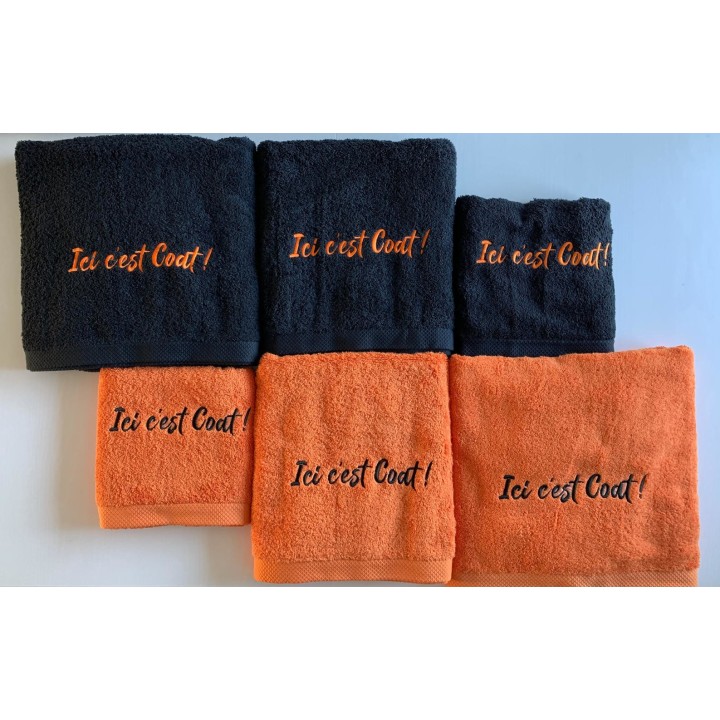Serviettes de bain personnalisées "Ici c'est Coat !"