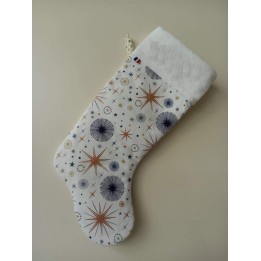 Botte de noël blanche personnalisée artisanale