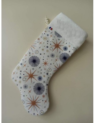 Botte de noël blanche personnalisée artisanale