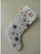 Botte de noël blanche personnalisée prénom Léo