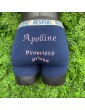 Boxer bleu personnalisé brodé sur les fesses