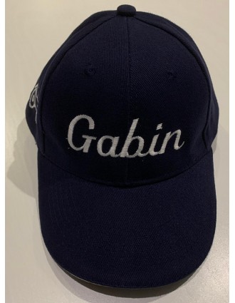 Casquette bleu marine personnalisée prénom Gabin