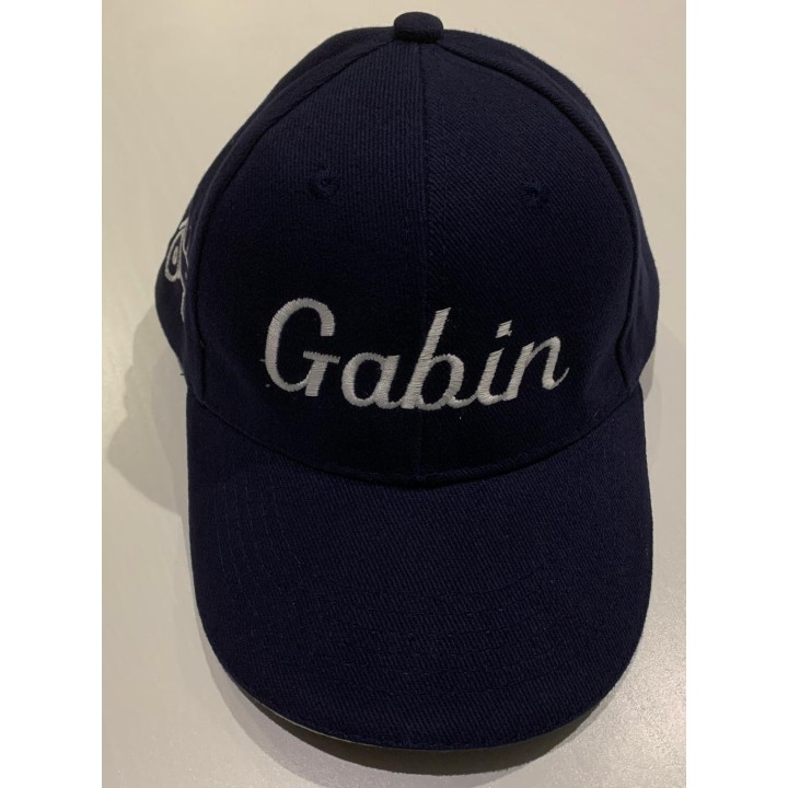 Casquette bleu marine personnalisée prénom Gabin