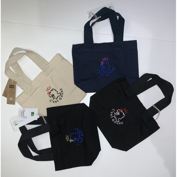 Mini tote bag personnalisés Ici c'est Gouez
