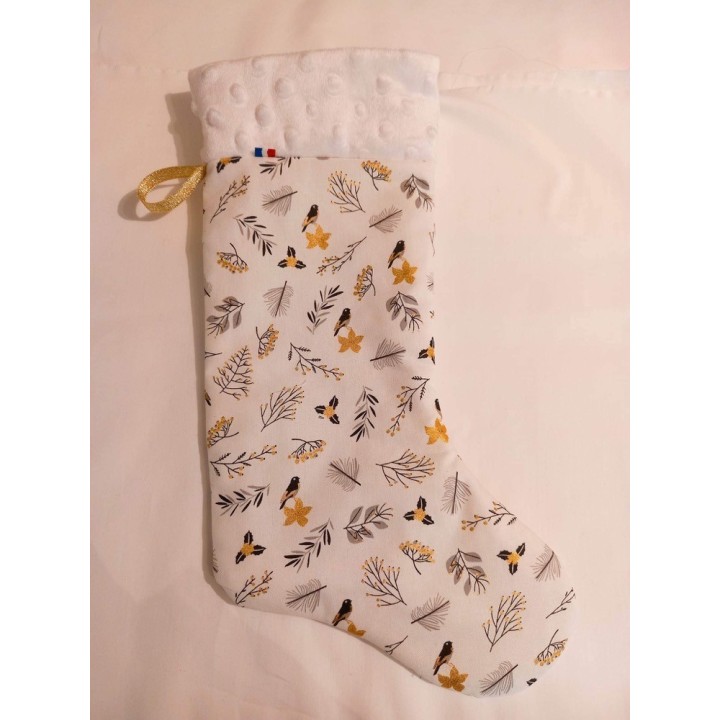 Botte de noël blanche fabrication française à personnaliser
