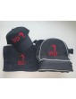 Ensemble d'accessoires pour joueur de pétanque composé d'une casquette, d'une serviette et d'un sac personnalisés
